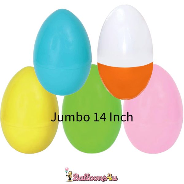 Eurowrap 14 inch Jumbo Plastic Eggs (Case of 6-10 or 25)