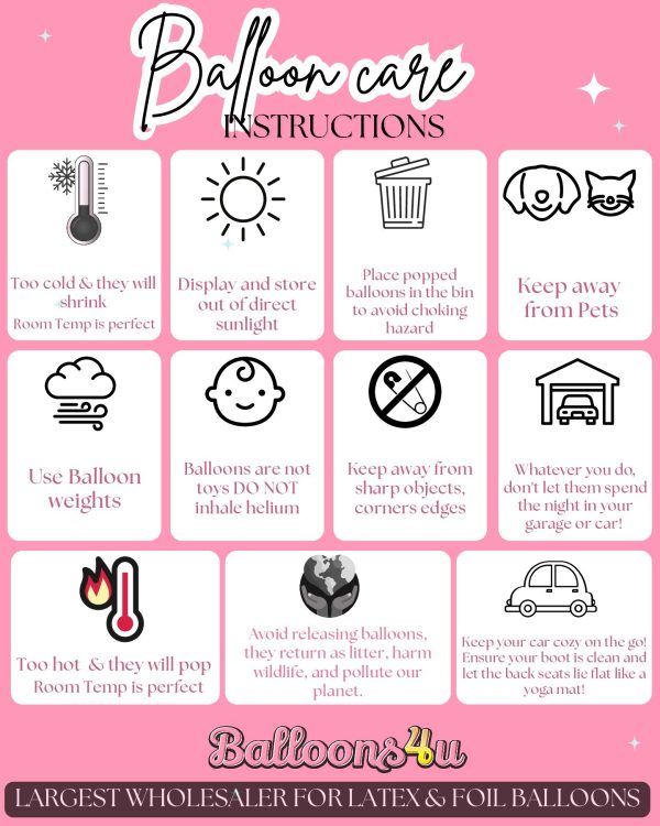 Balloon Care 101 PDF Print ( simply download the pdf from the link in description)