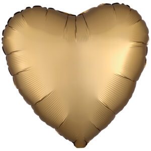 Amscan 18 inch Silk Lustre Gold Heart Foil Balloon