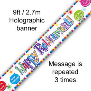 9ft Banner Happy Retirement