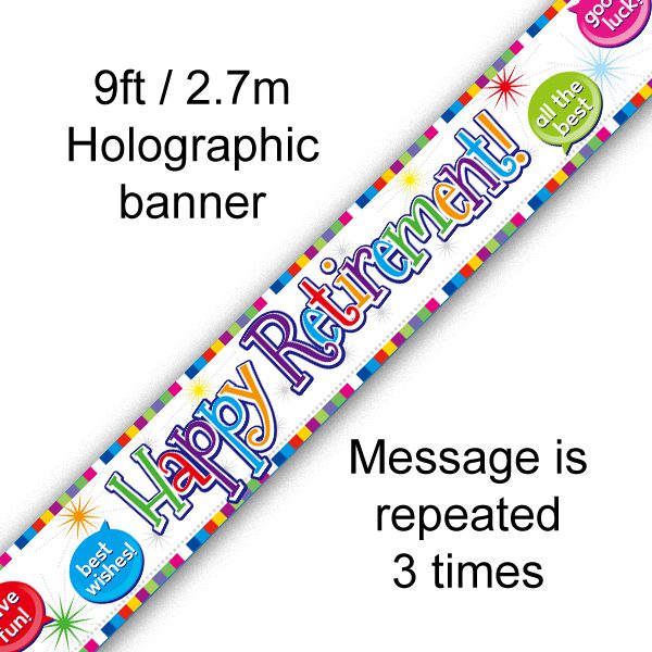 9ft Banner Happy Retirement