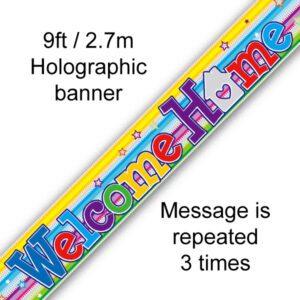 9ft Banner Welcome Home Swirl
