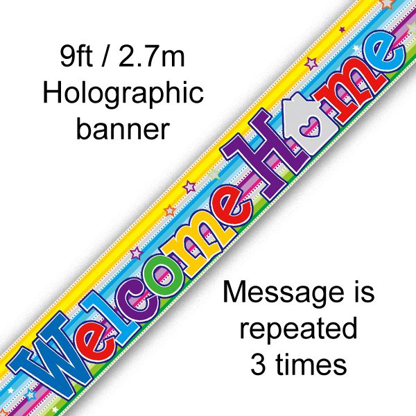 9ft Banner Welcome Home Swirl