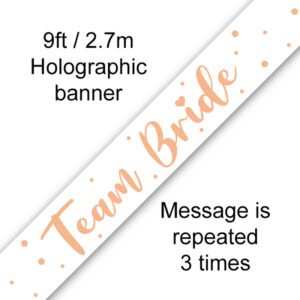 9ft Banner Team Bride Metallic