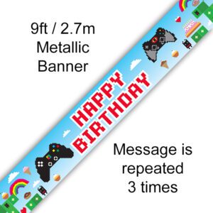 9ft Banner Blox Game Birthday Holographic