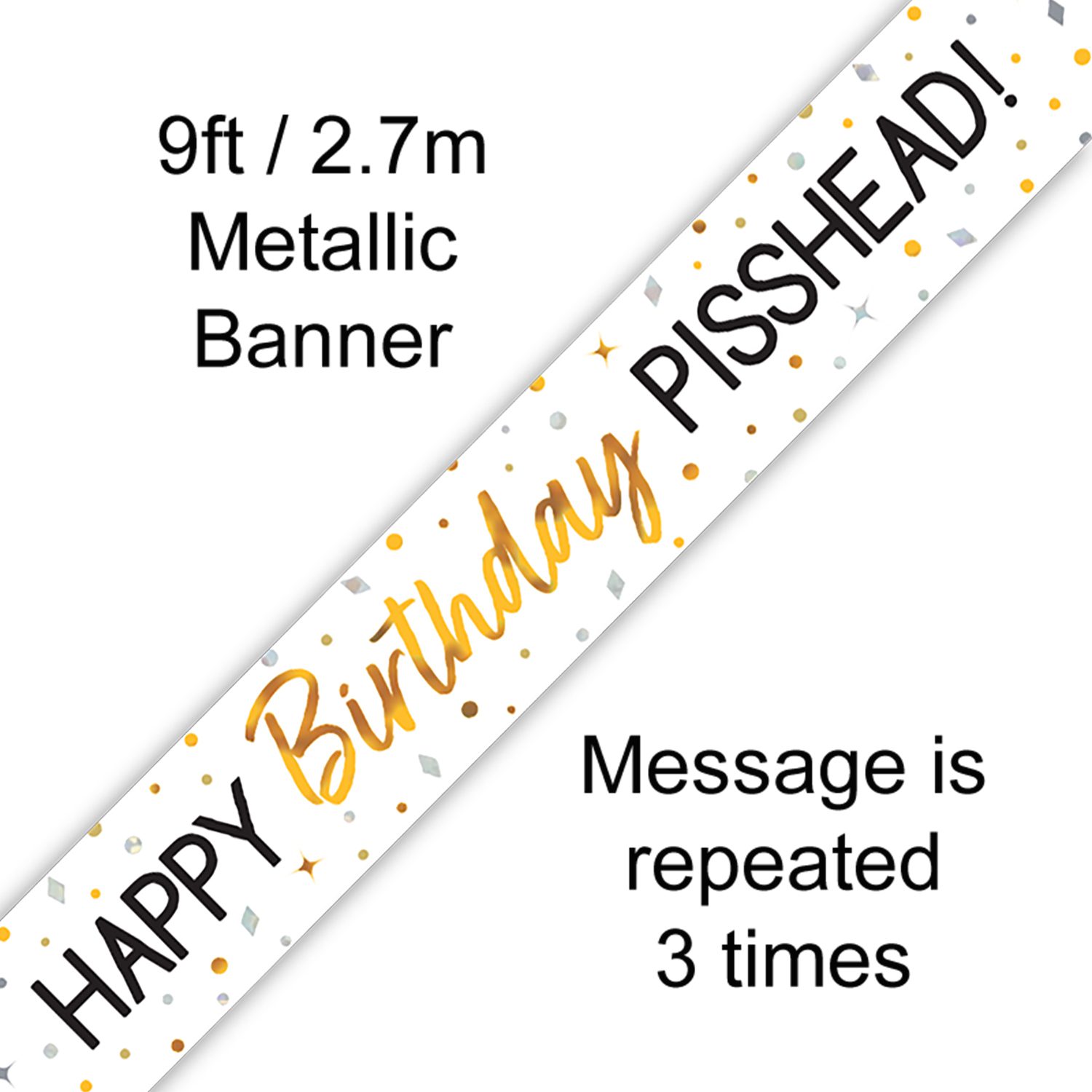 9ft Banner Happy Birthday Pisshead