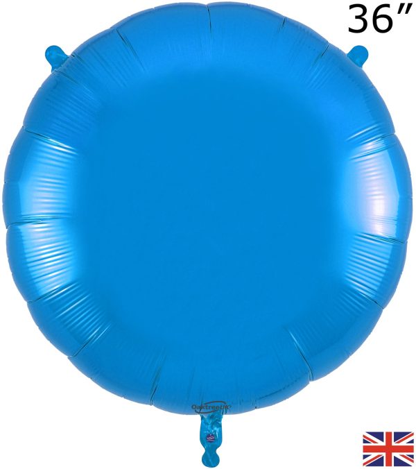 Oaktree 36 inch Blue Round Packed Foil Balloon
