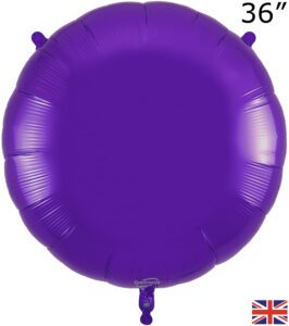 Oaktree 36 inch Purple Round Packed Foil Balloon