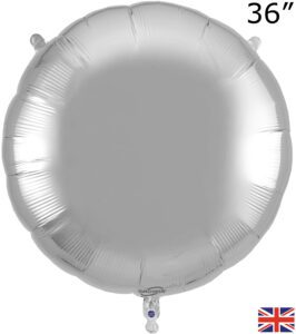 Oaktree 36 inch Silver Round Packed Foil Balloon