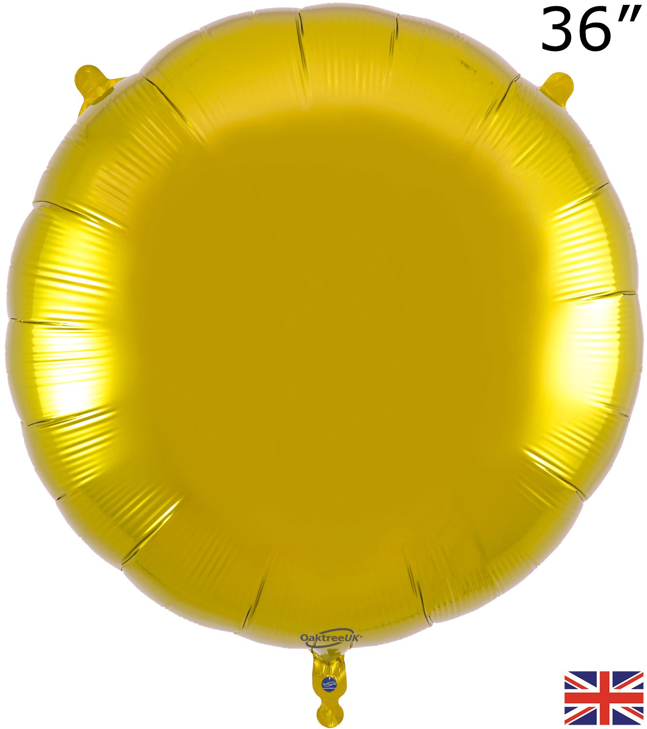 Oaktree 36 inch Gold Round Packed Foil Balloon