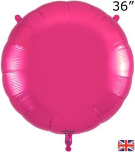 Oaktree 36 inch Fuchsia Round Packed Foil Balloon