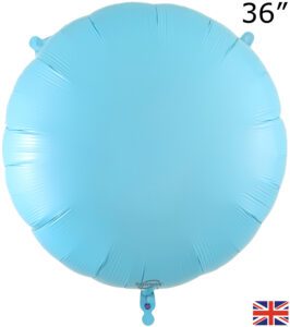 Oaktree 36 inch Matte Blue Round Packed Foil Balloon
