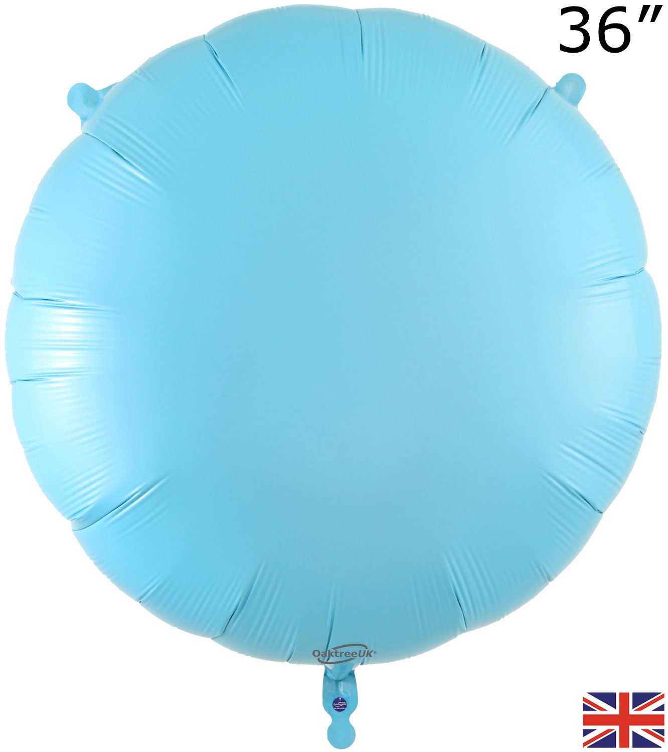 Oaktree 36 inch Matte Blue Round Packed Foil Balloon