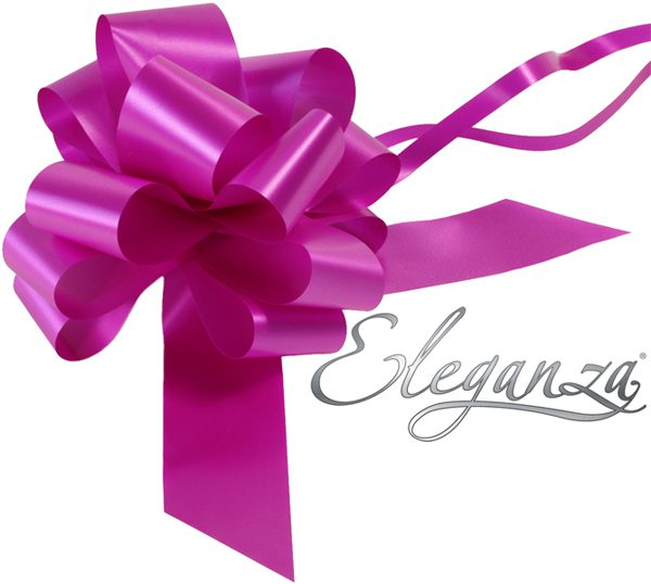 Eleganza Poly Pull Bows 50mm x 20pcs Fuchsia No.28