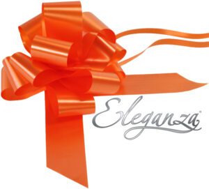 Eleganza Poly Pull Bows 50mm x 20pcs Orange No.04