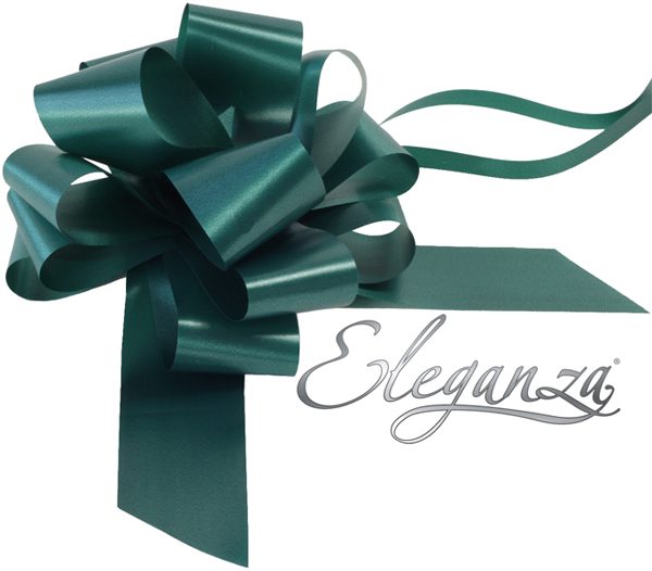 Eleganza Poly Pull Bows 50mm x 20pcs Green No.50