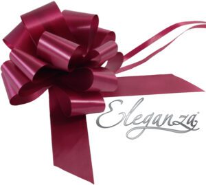 Eleganza Poly Pull Bows 50mm x 20pcs Burgundy No.17