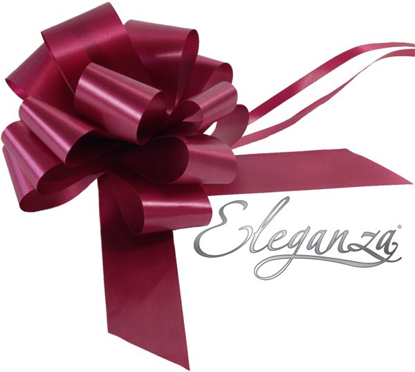Eleganza Poly Pull Bows 50mm x 20pcs Burgundy No.17