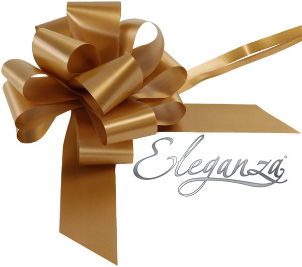 Eleganza Poly Pull Bows 50mm x 20pcs Gold No.35