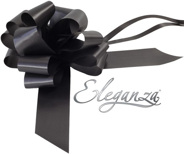 Eleganza Poly Pull Bows 50mm x 20pcs Black No.20