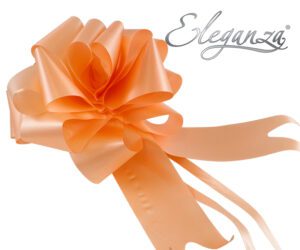 Eleganza Poly Pull Bows 50mm x 20pcs Peach No.05