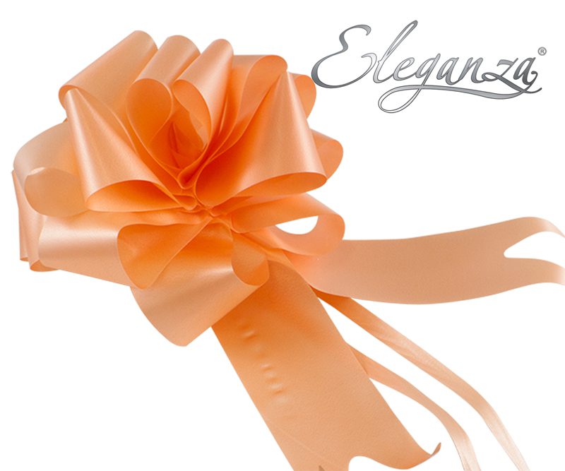 Eleganza Poly Pull Bows 50mm x 20pcs Peach No.05