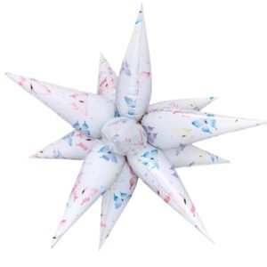 butterflies starburst foil balloon