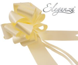 Eleganza Poly Pull Bows 50mm x 20pcs Cream No.62