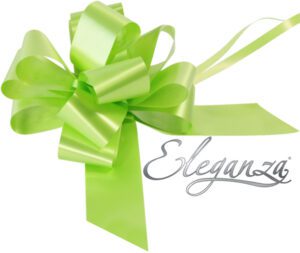 Eleganza Poly Pull Bows 50mm x 20pcs Lime Green No.14