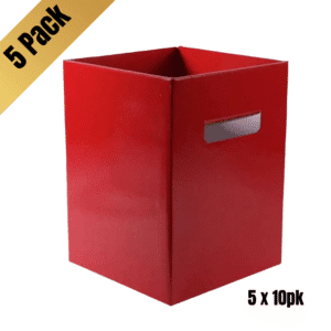 Pack Of 10 Pearlised Red Letter Post Elf Flower Boxes 18cm x 24cm (5pk)