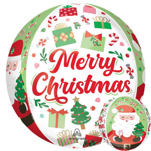 Anagram 16 inch Merry Christmas Jolly Old Santa Orbz Foil Balloon