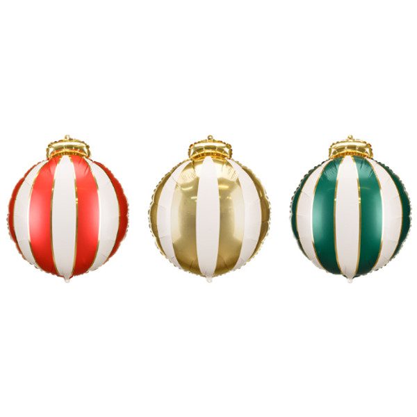 Party Deco 18 inch Christmas Bauble Foil Balloons (3)