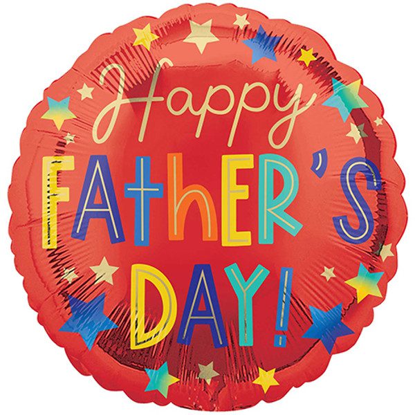 Anagram 18 inch Father's Day Stars Foil Balloon