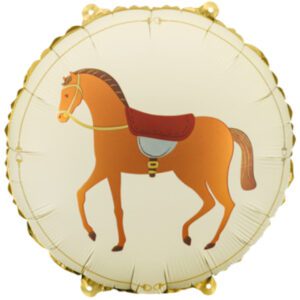 Party Deco 14 inch Horse Round Foil Balloon