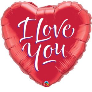 Qualatex 18 inch I Love You Heart Foil Balloon