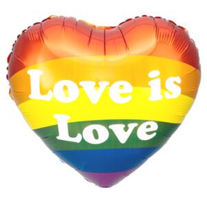Party Deco 14 inch Love Is Love Rainbow Foil Balloon
