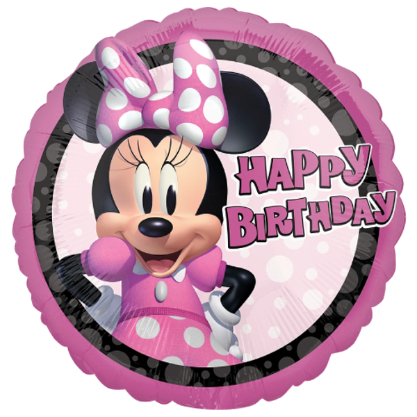 Anagram 18 inch Minnie Mouse Forever Happy Birthday Foil Balloon