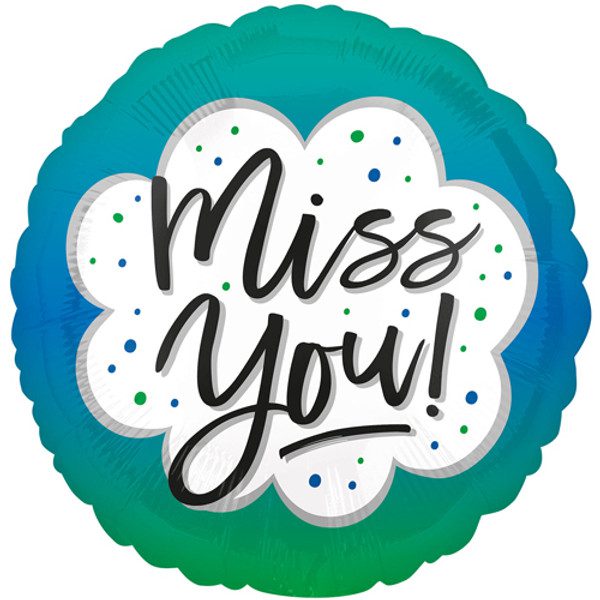 Anagram 18 inch Miss You Ombre Foil Balloon