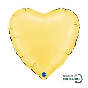 Grabo 18 inch Satin Banana Yellow Heart Foil Balloon