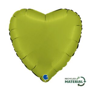 Grabo 18 inch Satin Matcha Latte Heart Foil Balloon