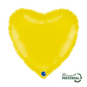Grabo 18 inch Pastel Yellow Heart Foil Balloon
