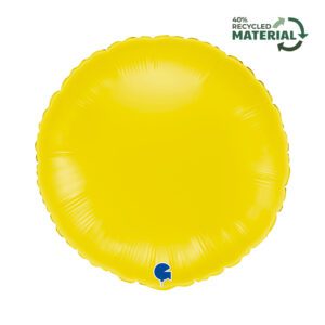 Grabo 18 inch Round Pastel Yellow Foil Balloon