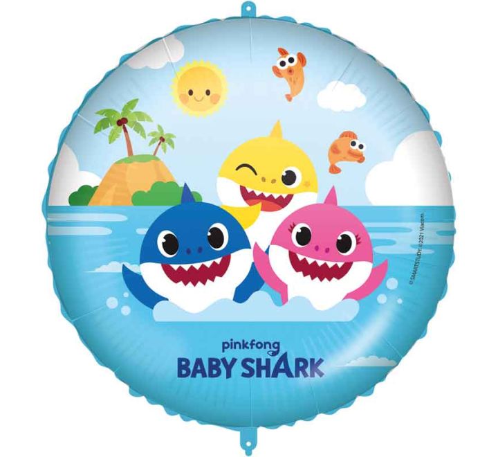 Official 18 inch Baby Shark Round Foil Balloon