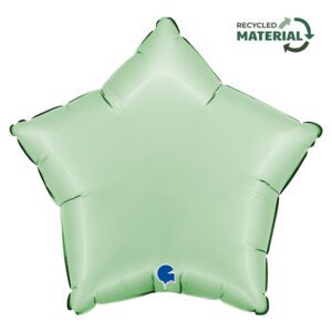 Grabo 18 inch Satin Glazed Mint Star Foil Balloon