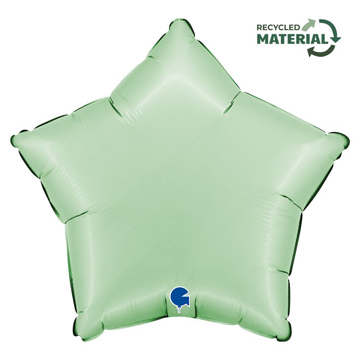 Grabo 18 inch Satin Glazed Mint Star Foil Balloon