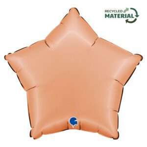 Grabo 18 inch Satin Peach Star Foil Balloon