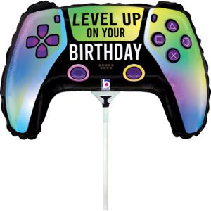 Grabo 14 inch Vivid Game Controller Mini Foil Balloon (Air Filled)