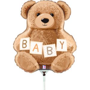 Grabo 14 inch Baby Teddy Bear Mini Foil Balloon