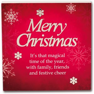 20cm x 20cm Said With Sentiment Merry Christmas Wall Art