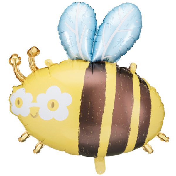 Party Deco 21 inch Bumblebee with Glasses Foil Balloon